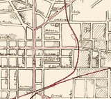1905 Town Map of Greensboro North Carolina