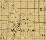 1899 Map of Dodge County Wisconsin