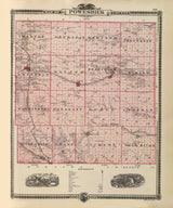 1875 Map of Poweshiek County Iowa