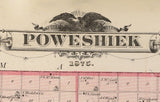 1875 Map of Poweshiek County Iowa