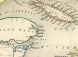 1851 Map of Nova Scotia and Newfoundland Canada