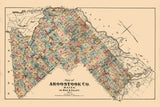 1877 Map of Aroostook County Maine