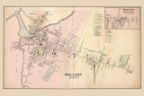 1877 Map of Houlton Village Aroostook County Maine