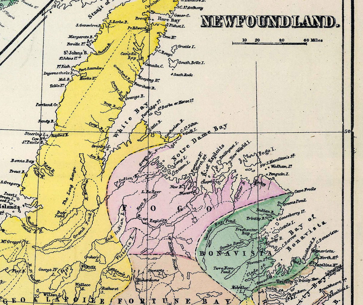 1878 Map of the Maritime Provinces Canada