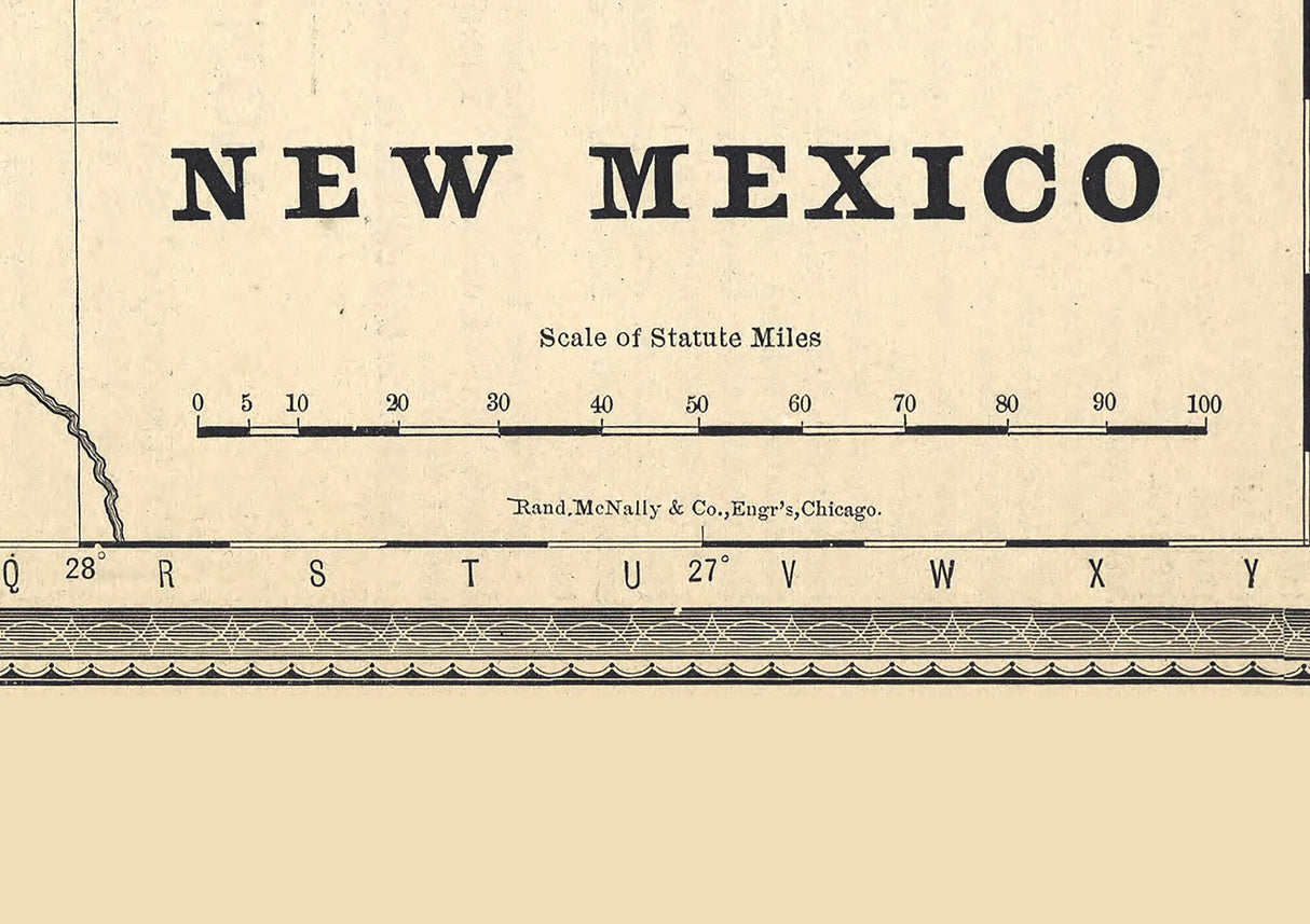 1881 Map of New Mexico