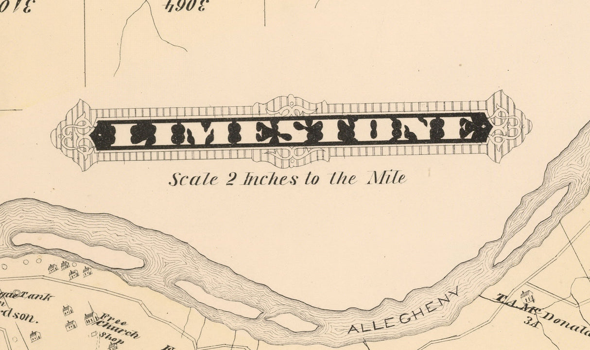 1878 Map of Limestone Township Warren County Pennsylvania