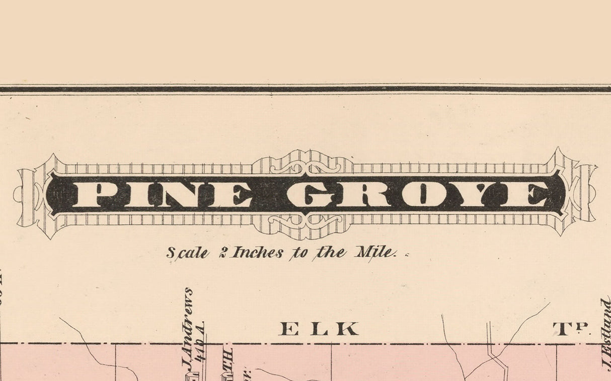 1878 Map of Pine Grove Township Warren County Pennsylvania