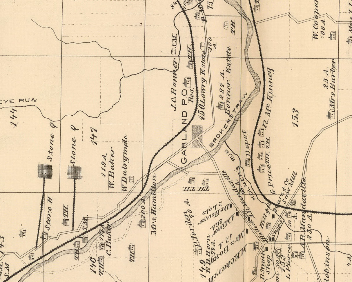 1878 Map of Pittsfield Township Warren County Pennsylvania