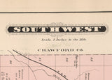 1878 Map of Southwest Township Warren County Pennsylvania