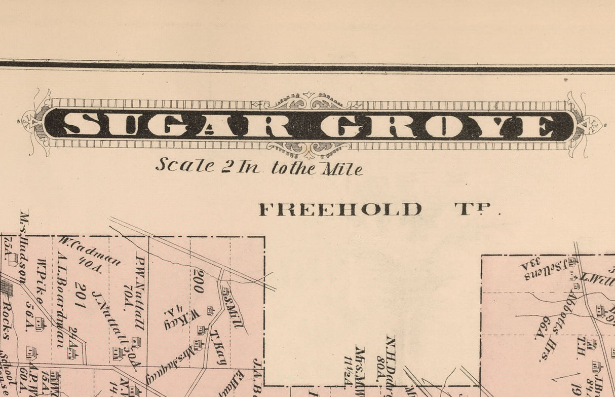 1878 Map of Sugar Grove Township Warren County Pennsylvania