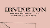 1878 Town Map of Irvineton Warren County Pennsylvania