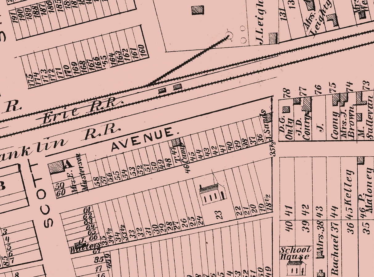 1878 Town Map of Irvineton Warren County Pennsylvania