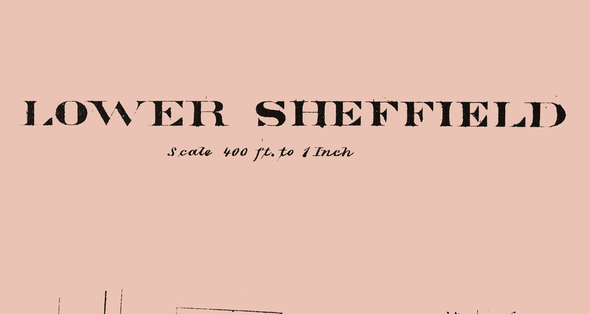 1878 Town Map of Lower Sheffield Warren County Pennsylvania