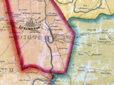 1860 Map of Rockbridge County Virginia