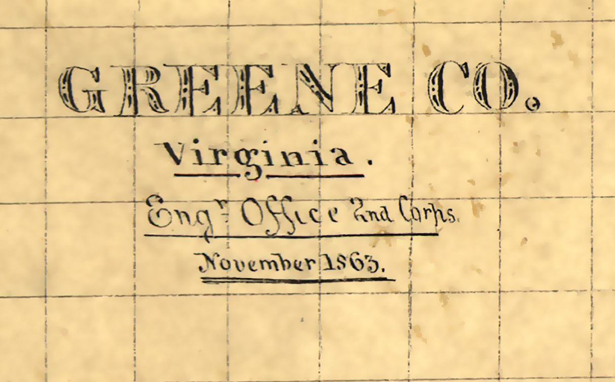 1863 Map of Greene County Virginia