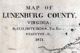 1871 Map of Lunenburg County Virginia