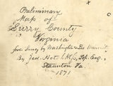 1871 Map of Surry County Virginia