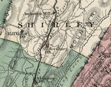 1873 Map of Blair and Huntingdon County Pennsylvania