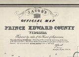 1879 Map of Prince Edward County Virginia