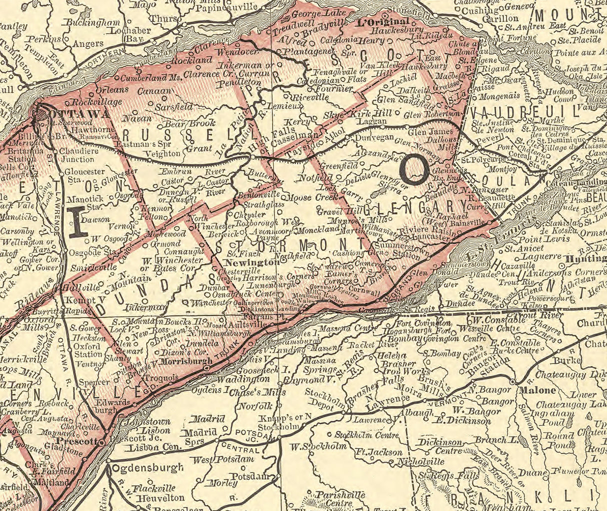 1881 Map of Ontario Canada