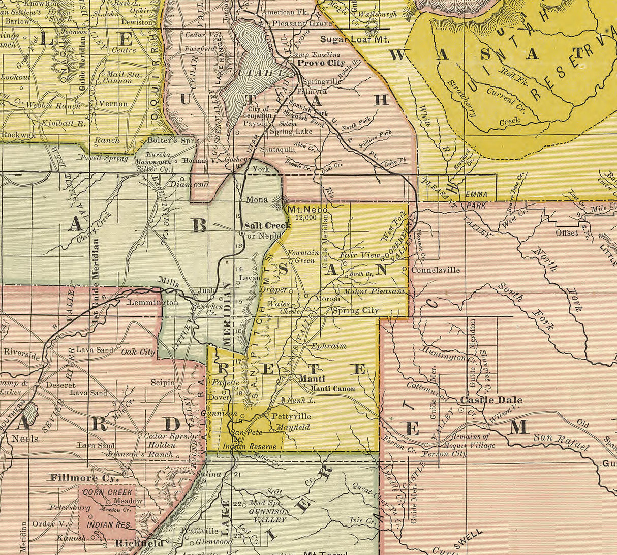 1881 Map of Utah