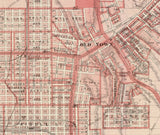 1875 Map of Council Bluffs Pottawattamie County Iowa