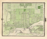1875 Map of Davenport Scott County Iowa
