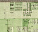 1875 Map of Davenport Scott County Iowa