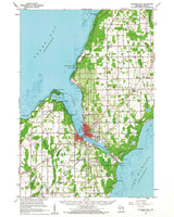 1960 Topo Map of Sturgeon Bay Door County Wisconsin
