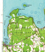 1960 Topo Map of Sister Bay Door County Wisconsin Baileys Harbor