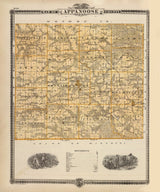 1875 Map of Appanoose County Iowa