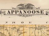 1875 Map of Appanoose County Iowa