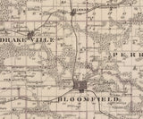 1875 Map of Davis County Iowa