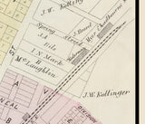 1878 Town Map of Pleasanton Alameda County California