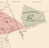 1878 Town Map of Washington Corners Alameda County California