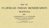 1911 Map of Flathead Indian Reservation Montana