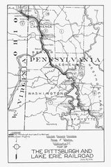 1916 Map of Pittsburgh and Lake Erie Railroad