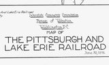 1916 Map of Pittsburgh and Lake Erie Railroad