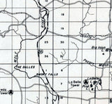 1938 Map of Menominee Indian Reservation Wisconsin