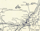 1947 Map of Steam Railroads of Canada
