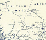 1947 Map of Steam Railroads of Canada