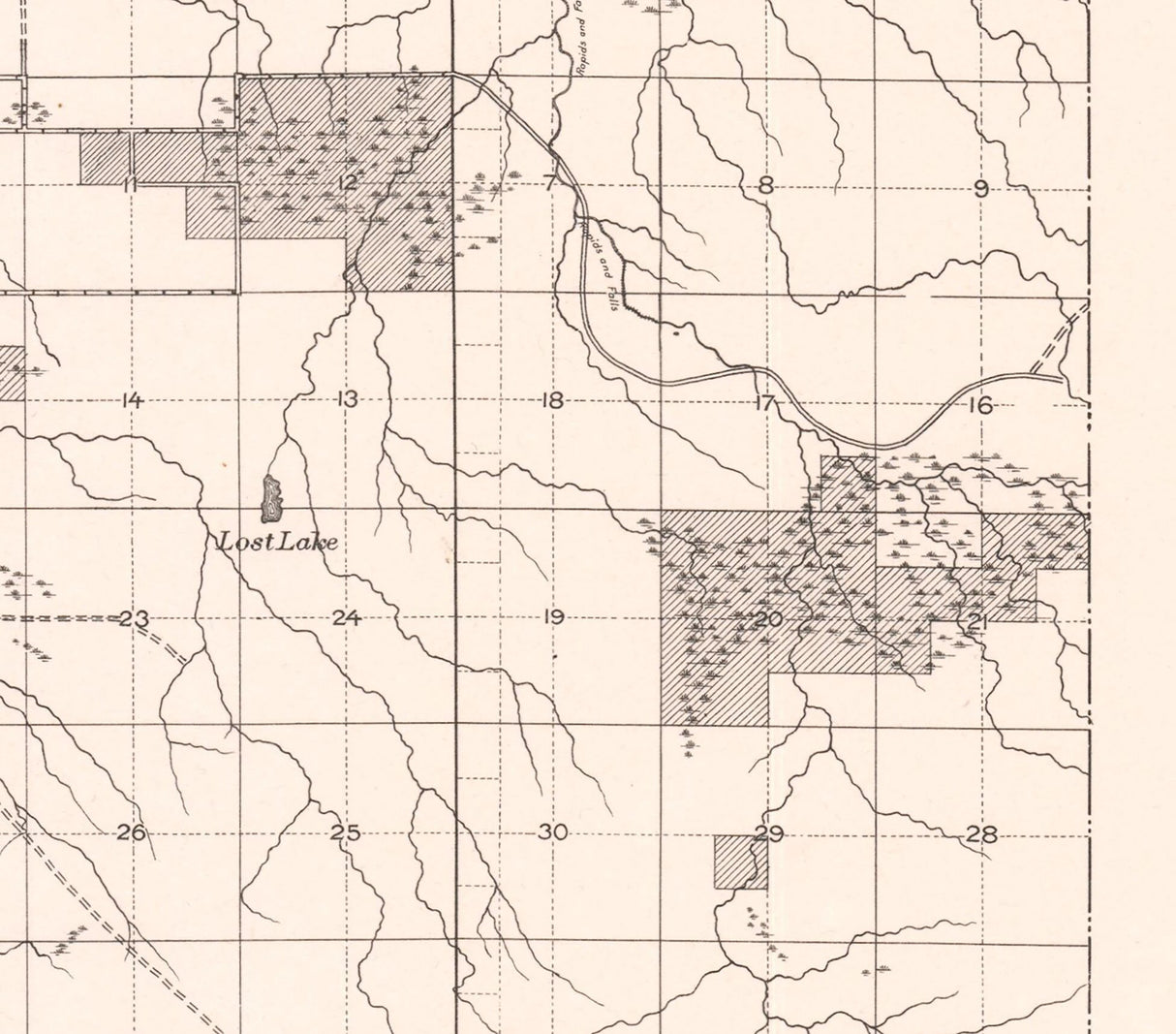 1912 Map of L'anse Indian Reservation Michigan