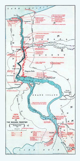 1764 Map of The Niagara Frontier Forts and Battles