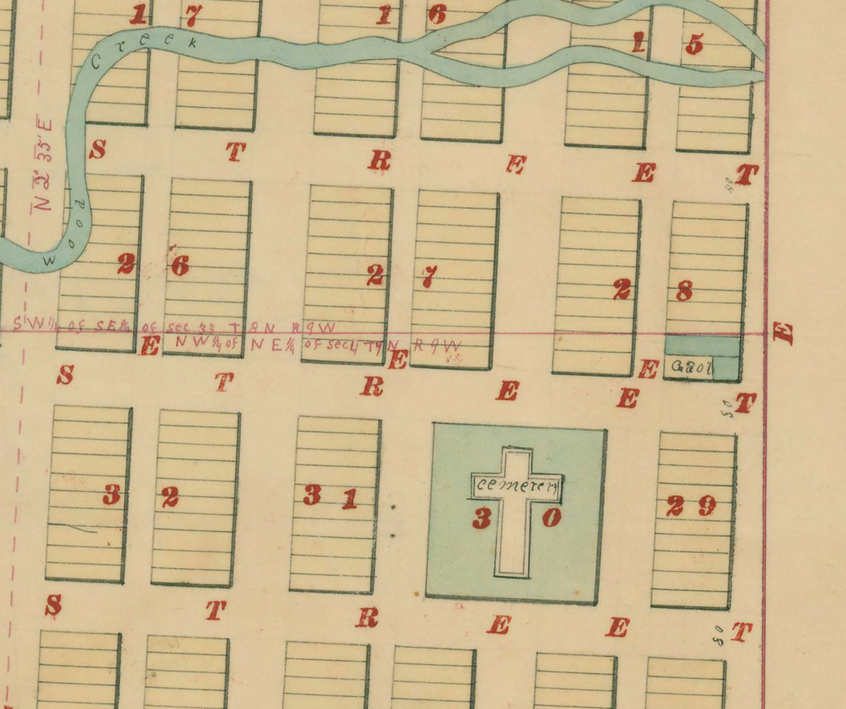 1860s Map of Deer Lodge Montana