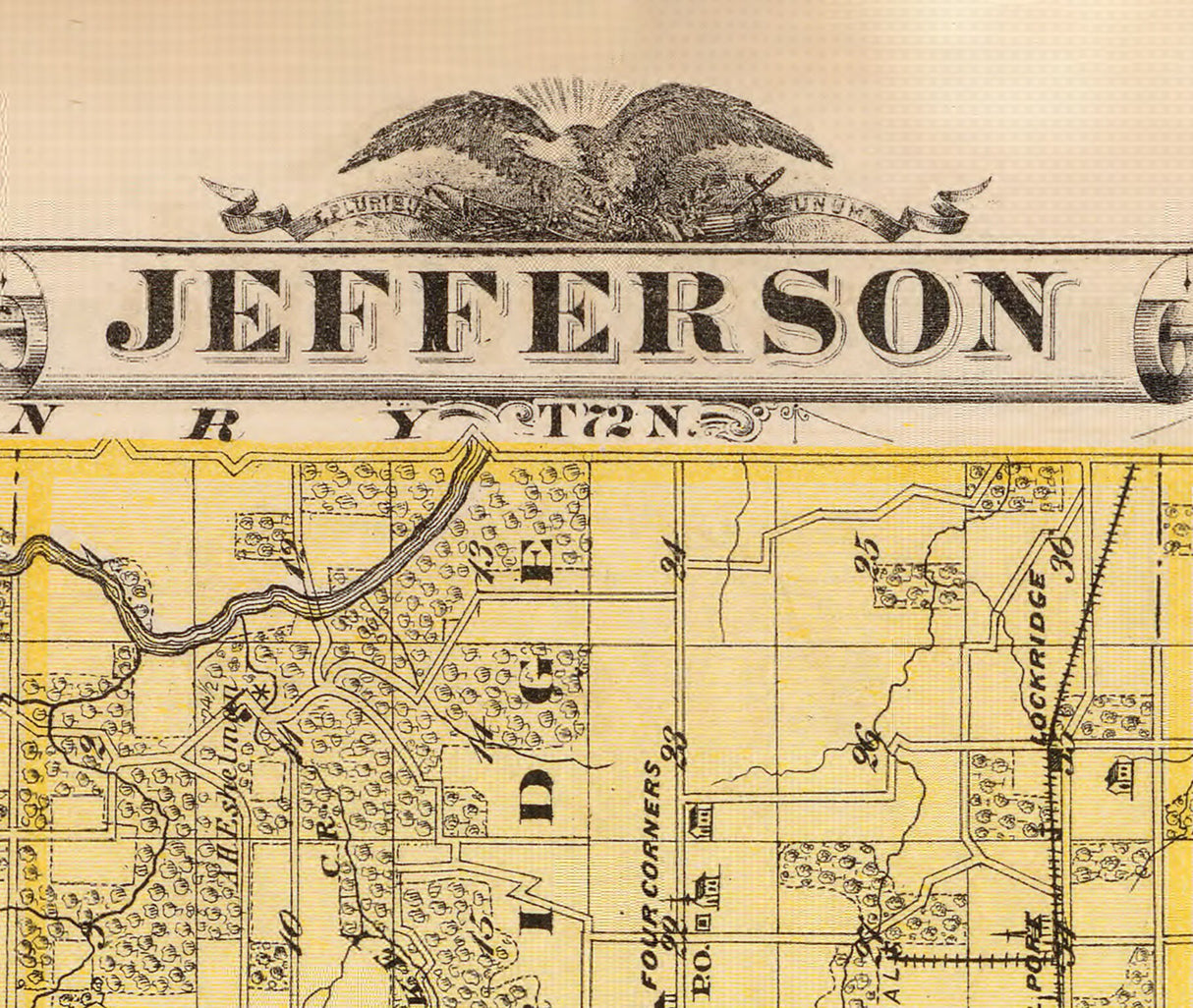 1875 Map of Jefferson County Iowa