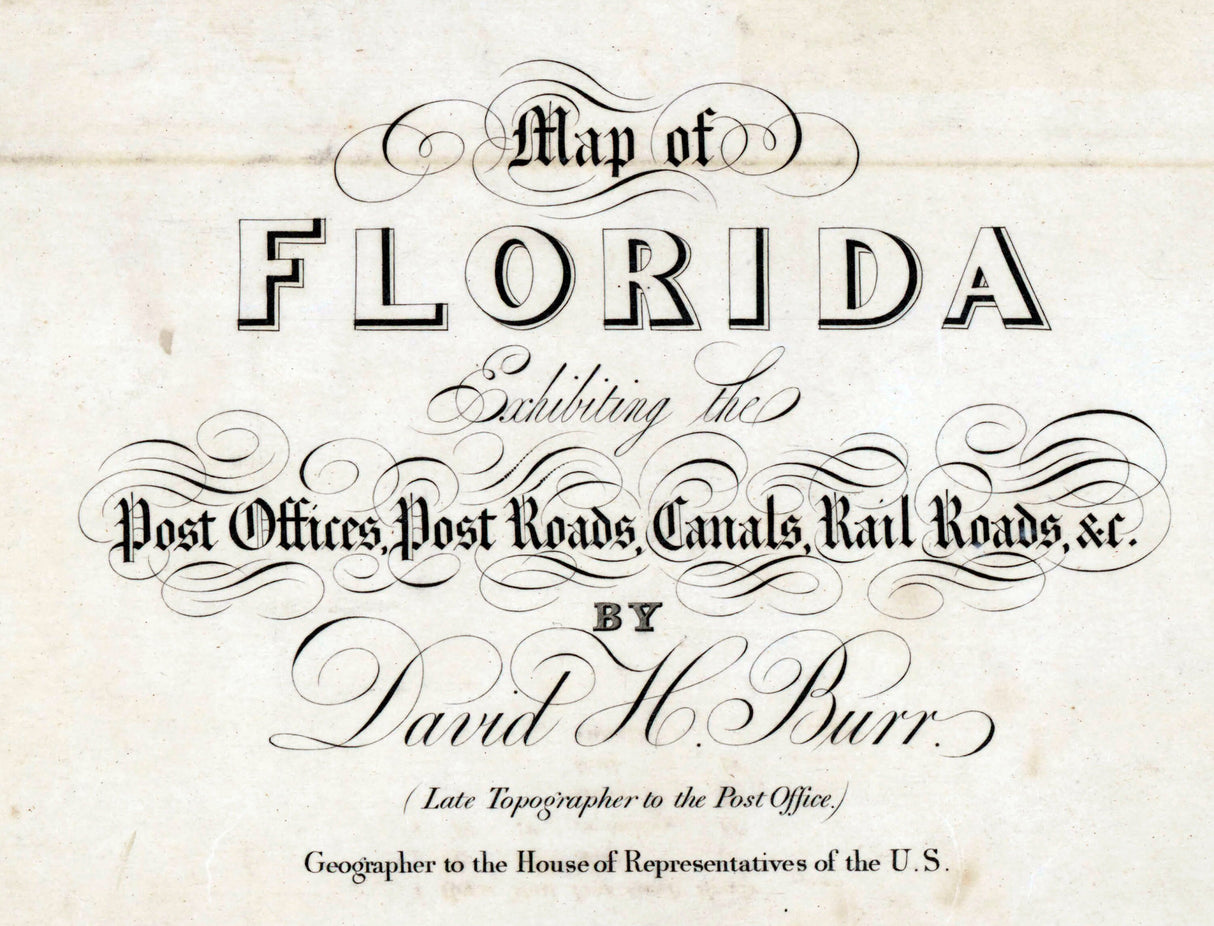 1839 Map of Florida