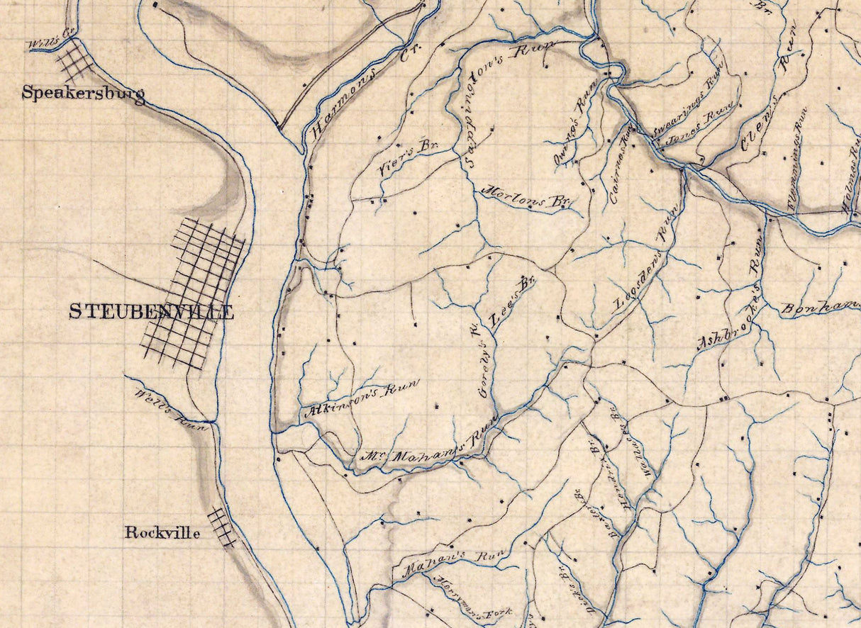 1865 Map of the West Virginia Panhandle North