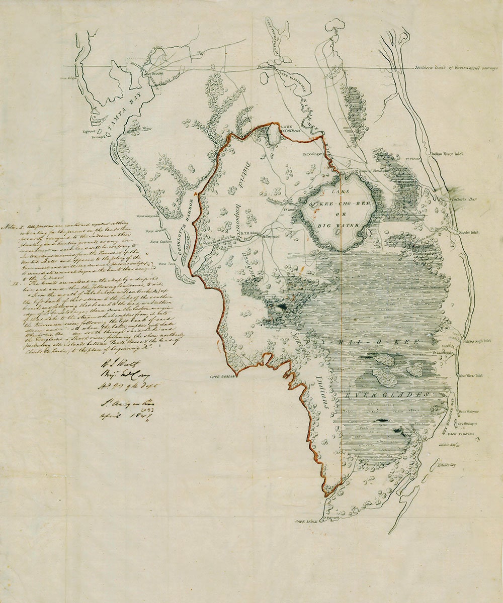 1841 Map of Southern Florida