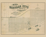 1857 Map of Buffalo City Wisconsin