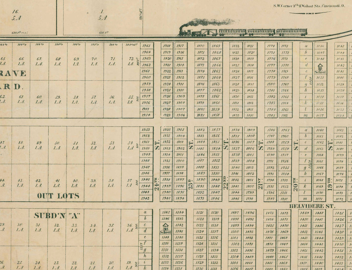1857 Map of Buffalo City Wisconsin